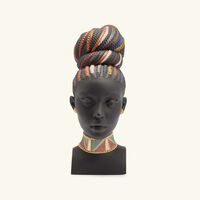 lladro african colors sculpture medium black