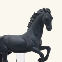 lladro galloping herd horses sculpture small black