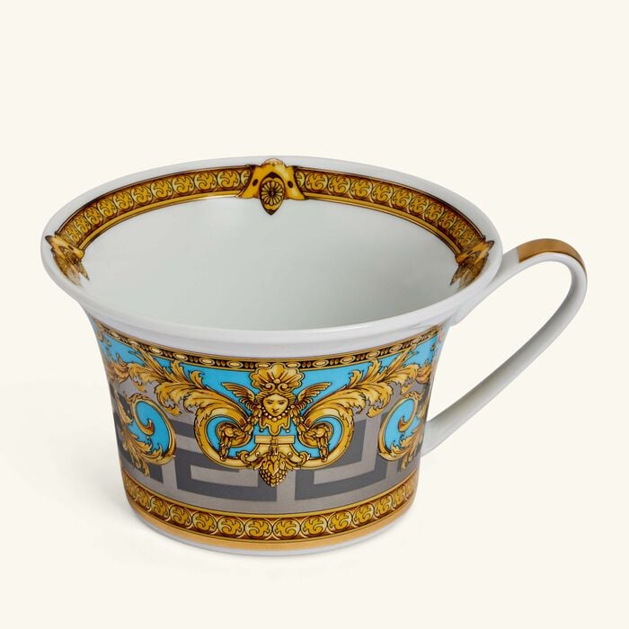 versace prestige gala tea cup   saucer blue