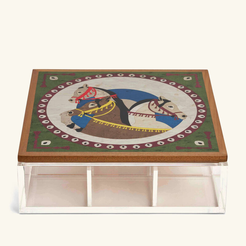 علبة شاي بنية large