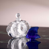 lalique fish figurine small blue