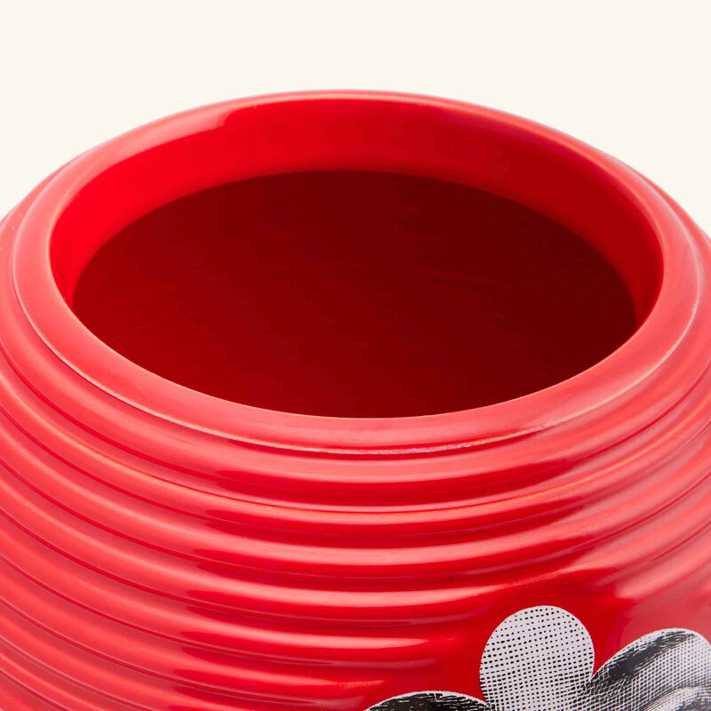 Serratura Rigato Vase Red fornasetti serratura rigato vase red