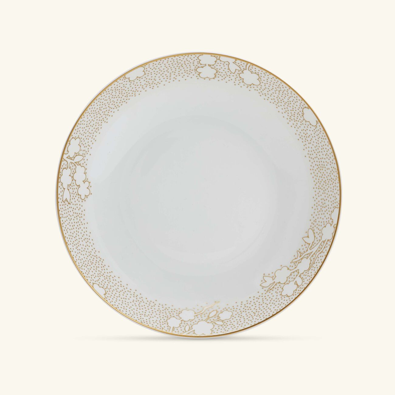 bernardaud reves soup plate round gold 19cm