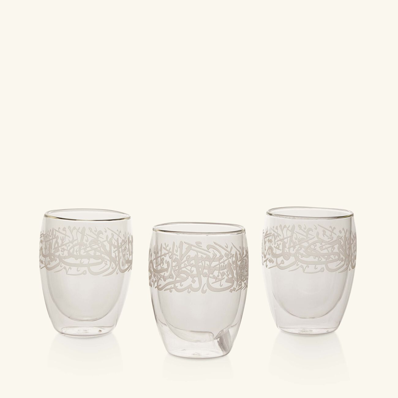 Thuluth Short Tumbler Clear Set of 3 dimlaj thuluth short tumbler clear set of 3