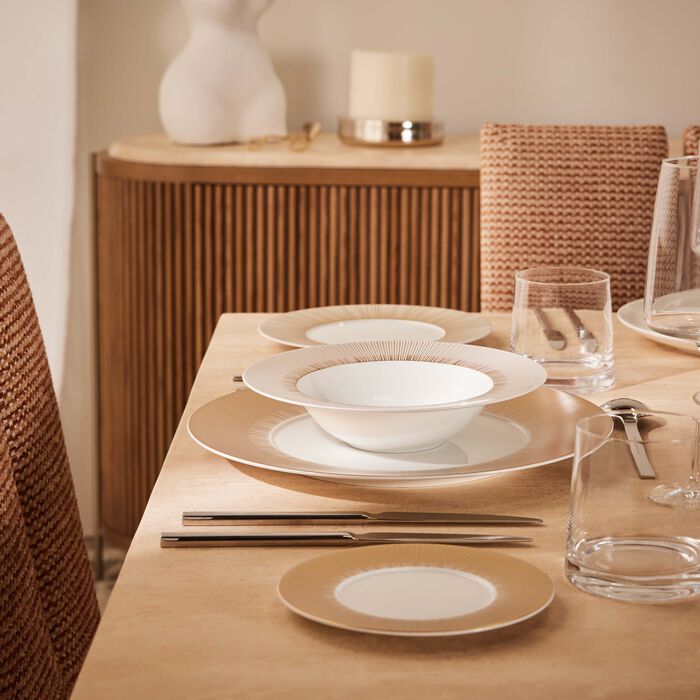 bernardaud sol rim soup plate round white 23cm