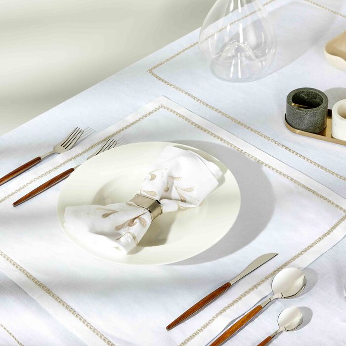 catherine denoual rosely placemat silver
