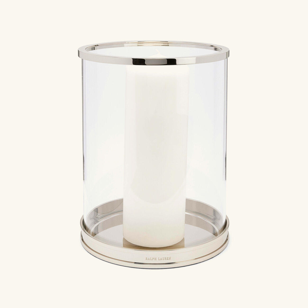 ralph lauren home modern hurricane candle holder silver