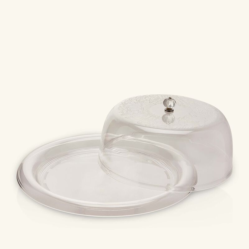 dimlaj thuluth serving platter with lid clear