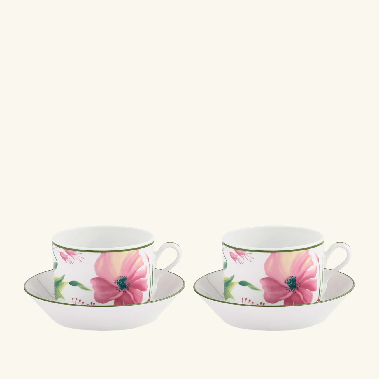 ginori 1746 florenza malva impero tea cup pink set of 2