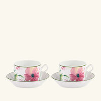 ginori 1746 florenza malva impero tea cup pink set of 2