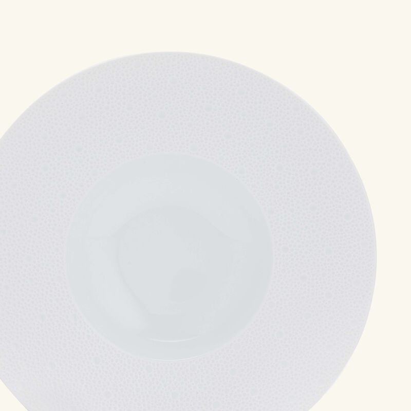 bernardaud ecume soup plate round white 27cm