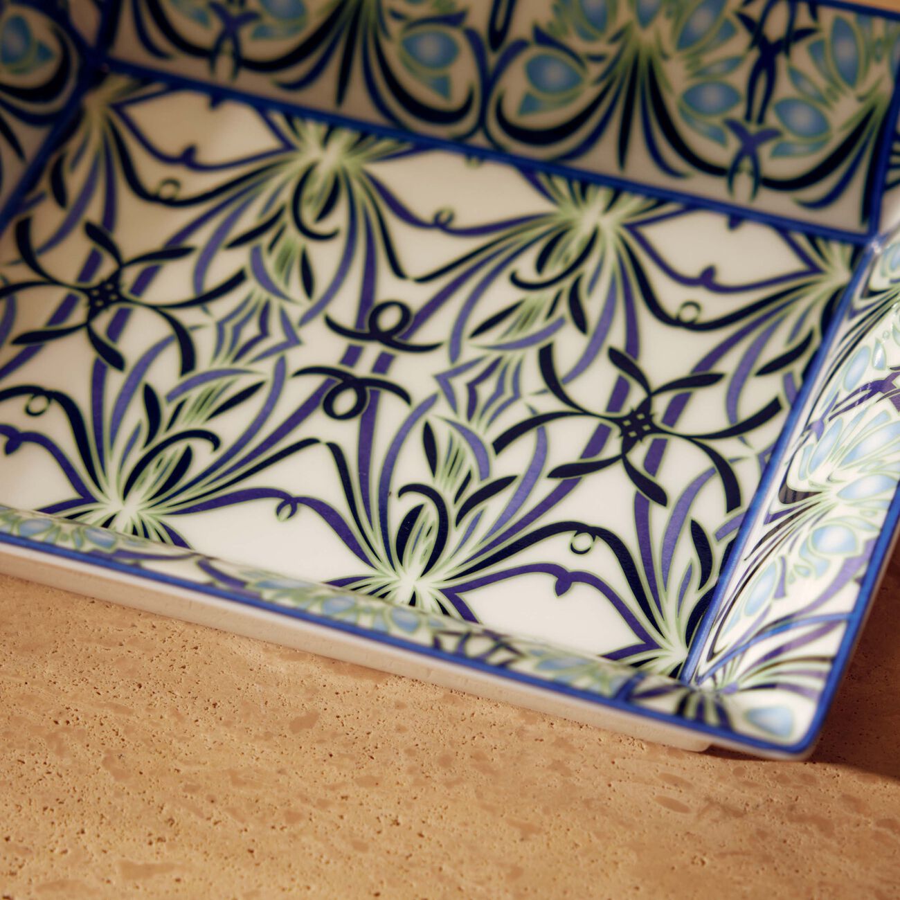 Bettina Bleu Trinket Tray Rectangular Blue bernardaud bettina bleu trinket tray rectangular blue