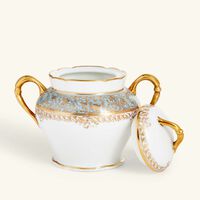 bernardaud eden turquoise sugar bowl blue