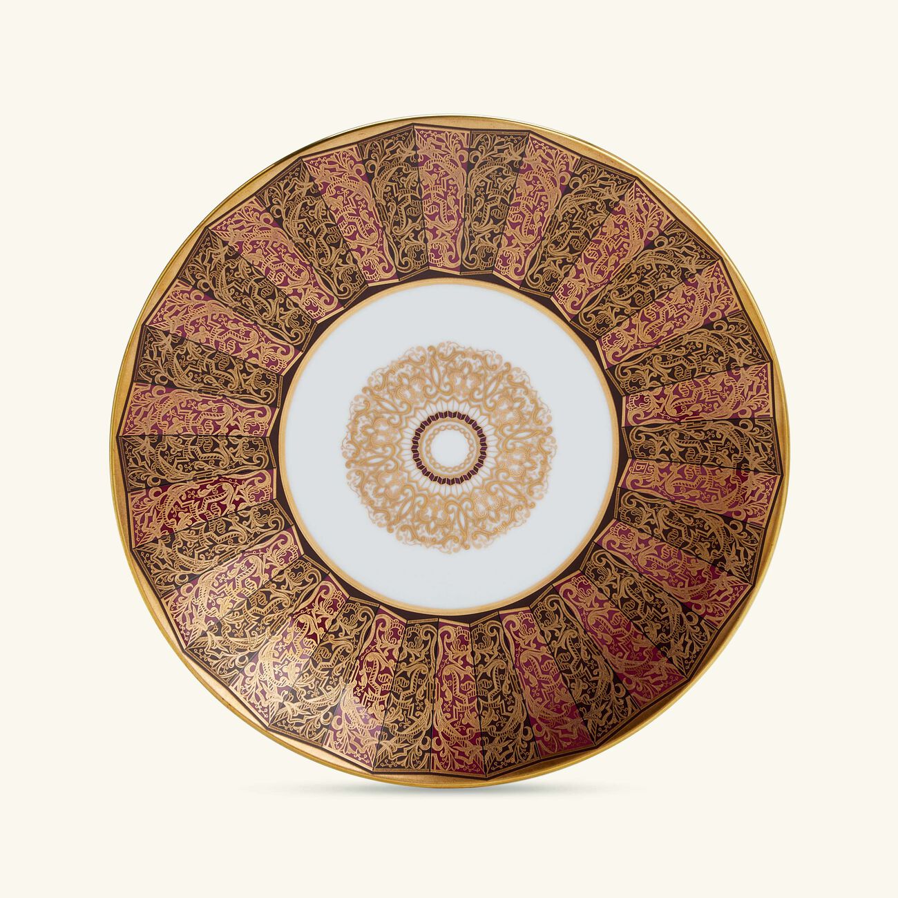bernardaud eventail dinner plate round gold 21cm