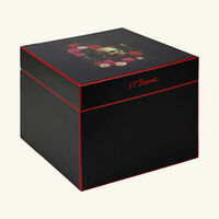 st dupont memento mori cigar humidor cube black