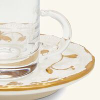 villari taormina arabic tea cup saucer gold
