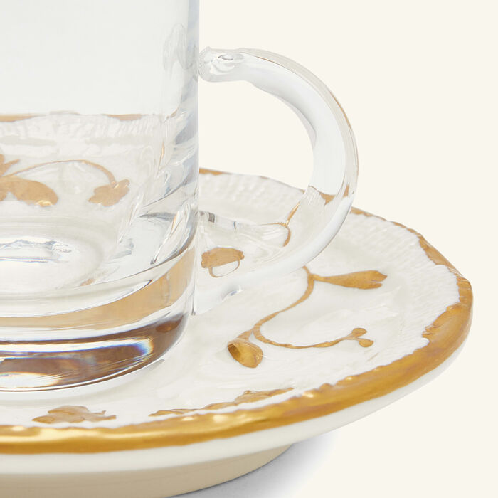 villari taormina arabic tea cup saucer white