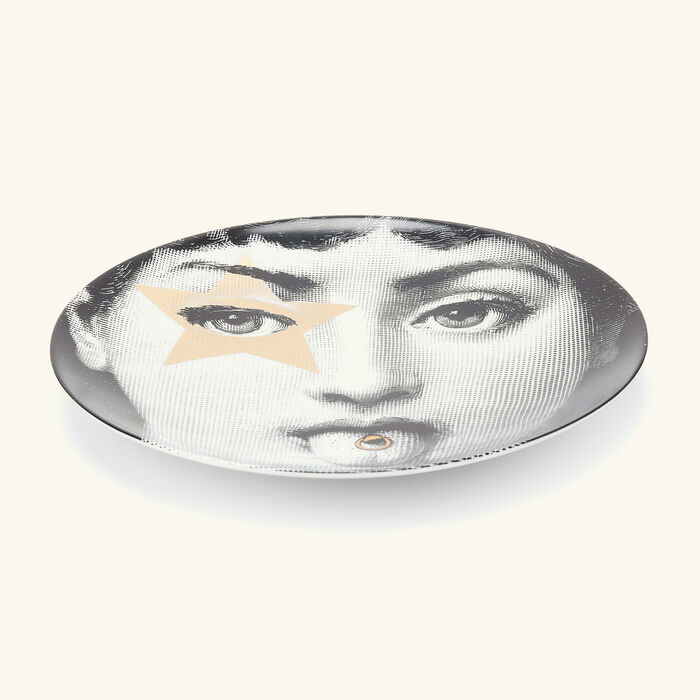fornasetti tema e variazioni no 381 wall plate gold