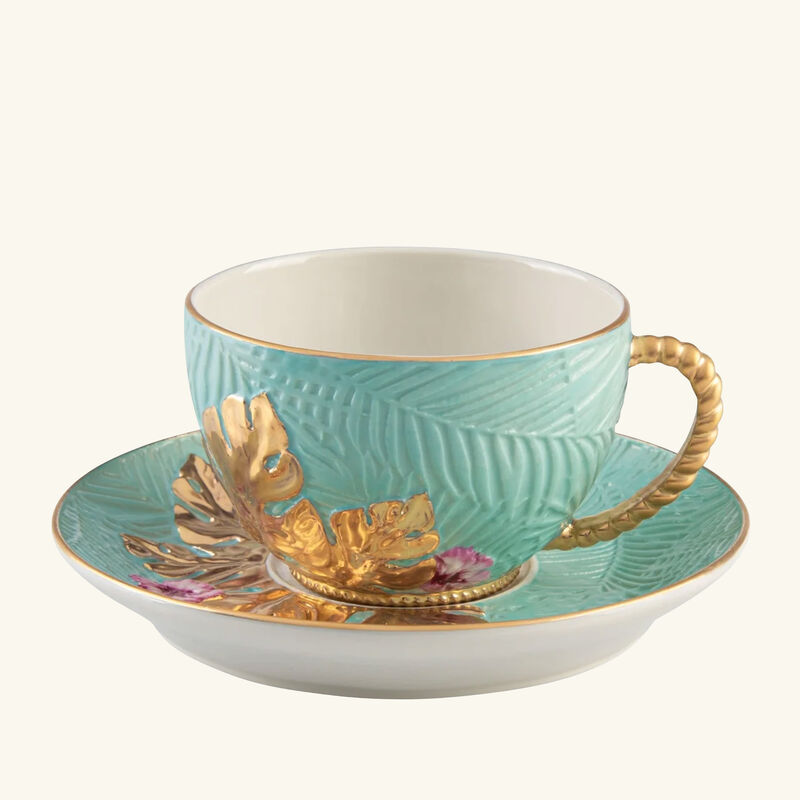 فنجان الشاي أكابولكو مع صحنه باللون الأزرق فيلاري فنجان الشاي أكابولكو مع صحنه باللون الأزرق