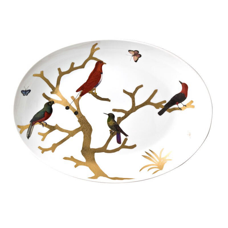 Aux Oiseaux Coupe Oval Platter, large