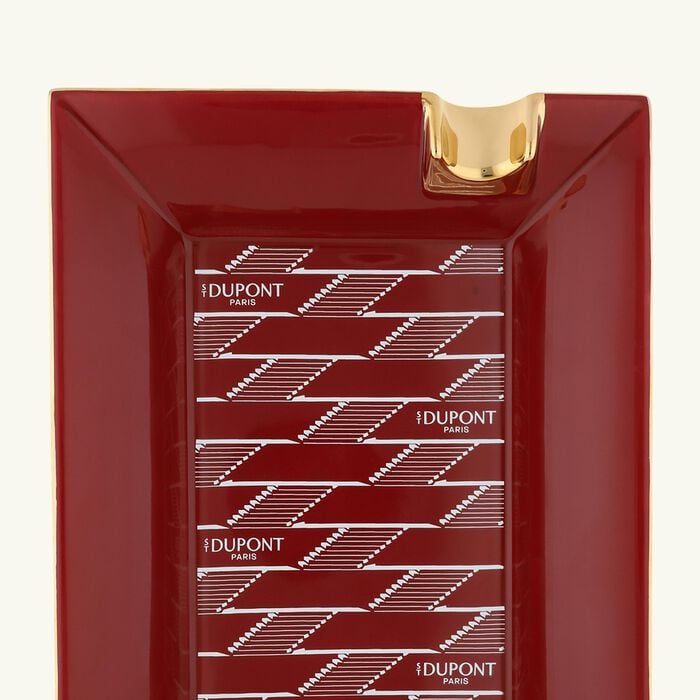 اس تي دوبون منفضة مونوجرام 1872 مستطيلة كبيرة باللون البرغندي