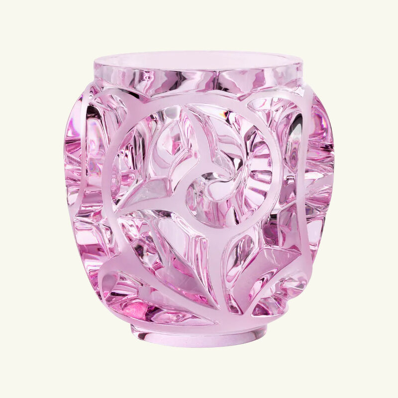 lalique tourbillons vase extra large pink