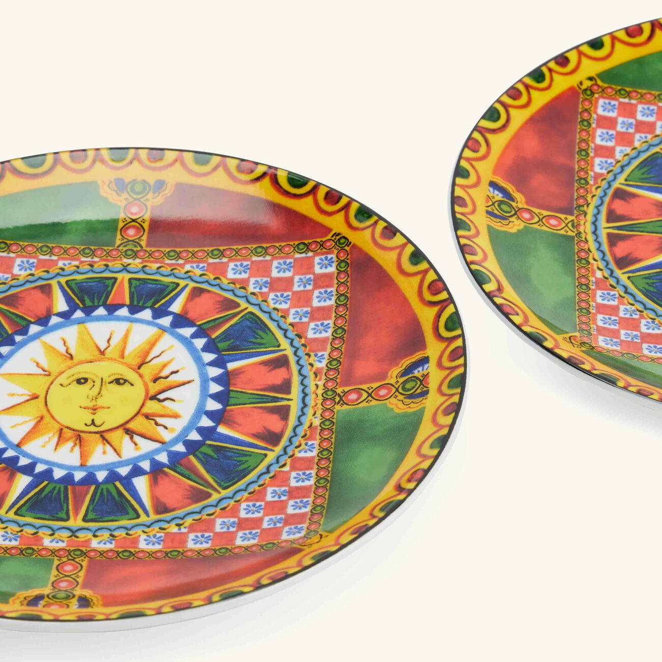 dolce gabbana casa carretto bread plate round 17cm set of 2