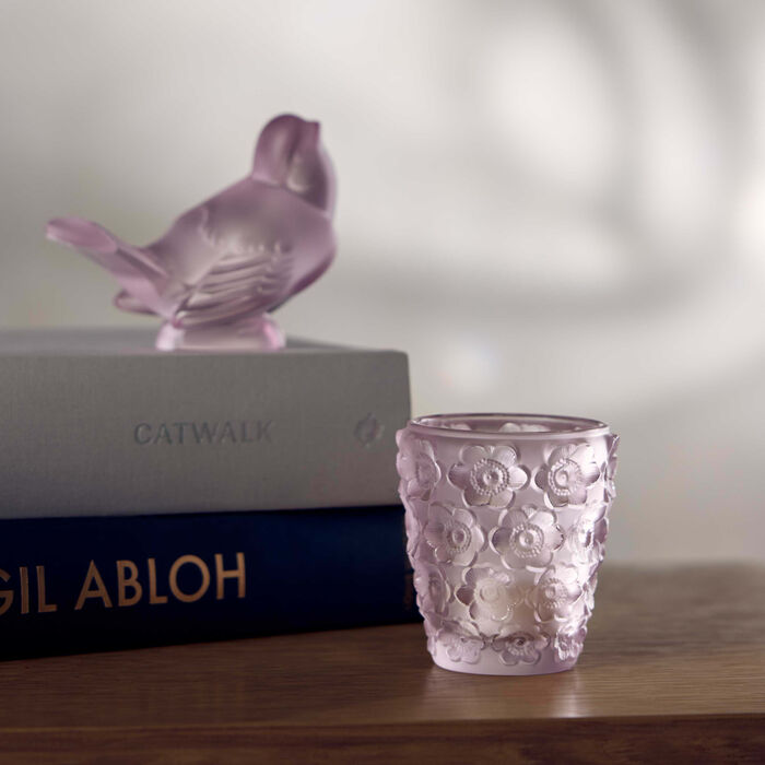 lalique anemones votive mini pink