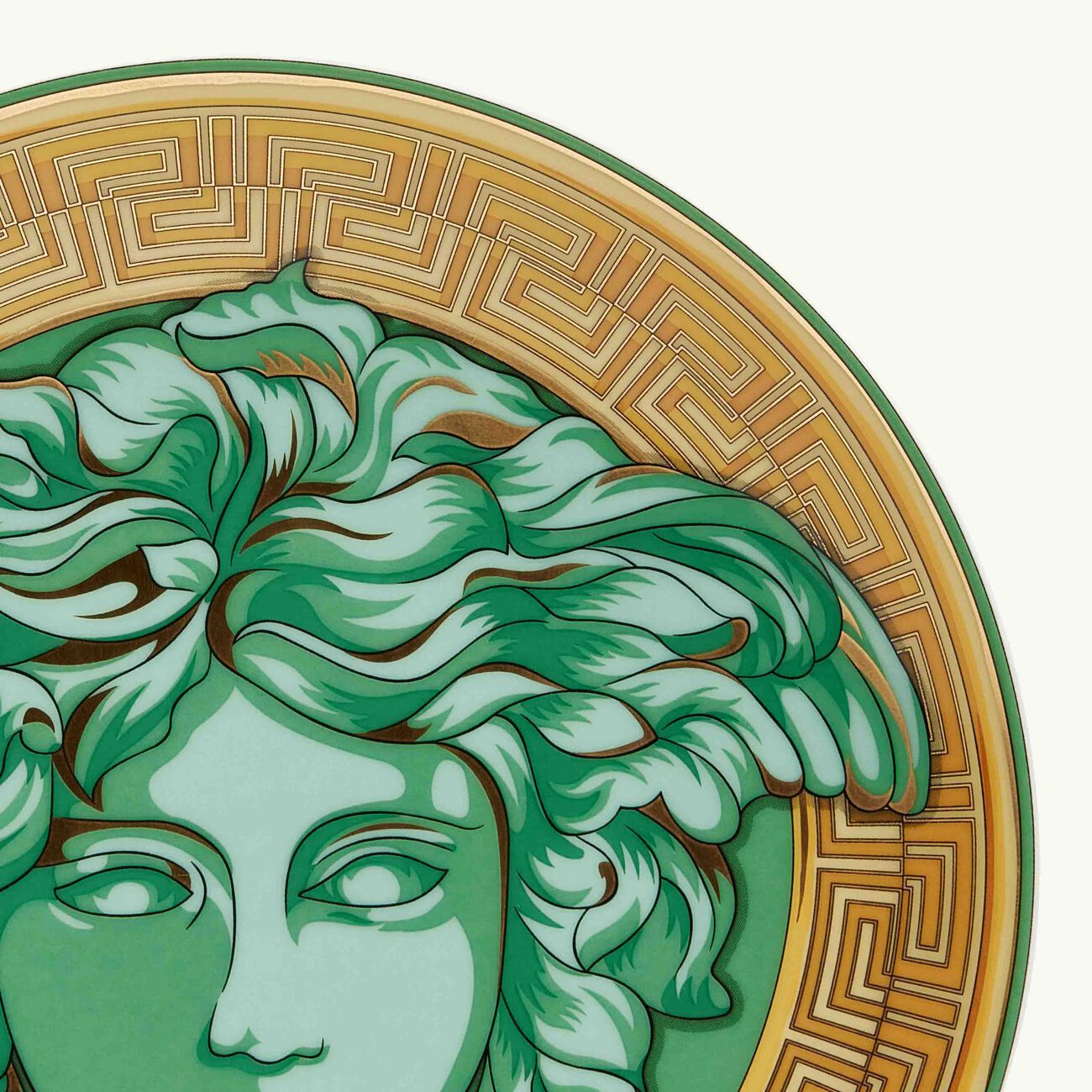 Medusa Amplified Green Coin Bread & Butter Plate Round Green 17cm versace medusa amplified green coin bread butter plate round green 17cm