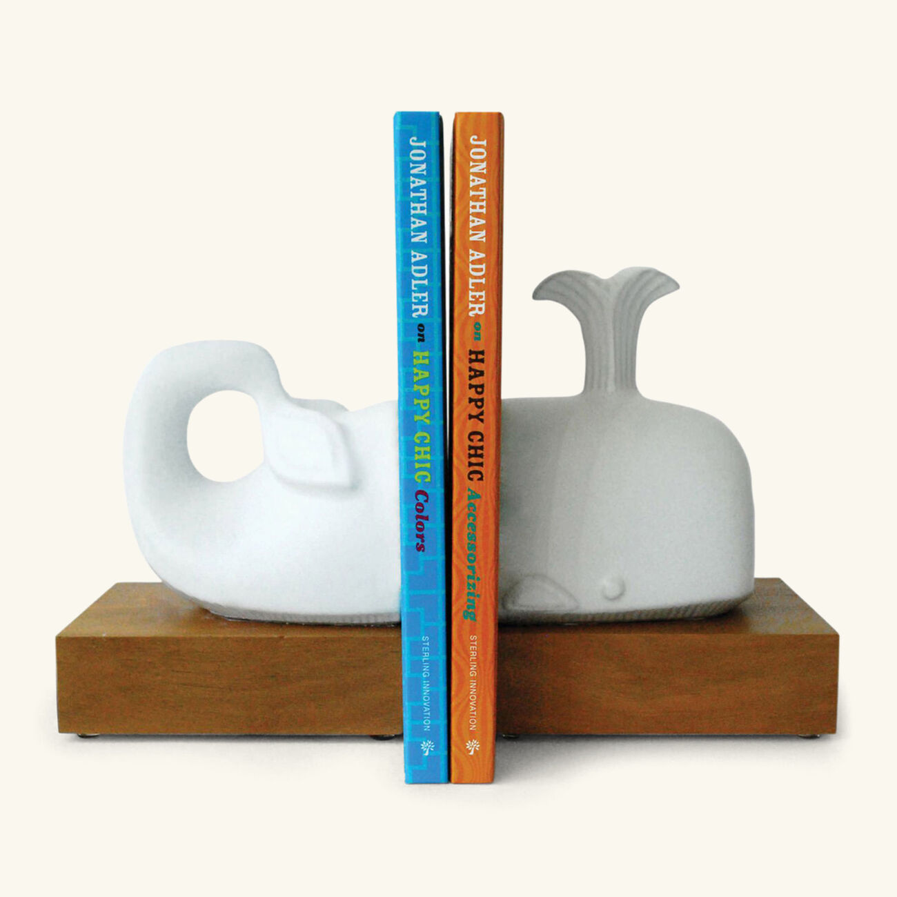 jonathan adler menagerie whale bookends white