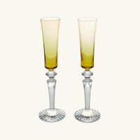 baccarat mille nuits flutissimo champagne glass yellow set of 2