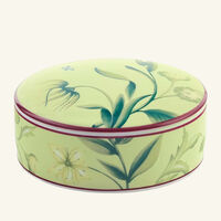 ginori 1751 florenza acanto round trinket box with cover 13cm green