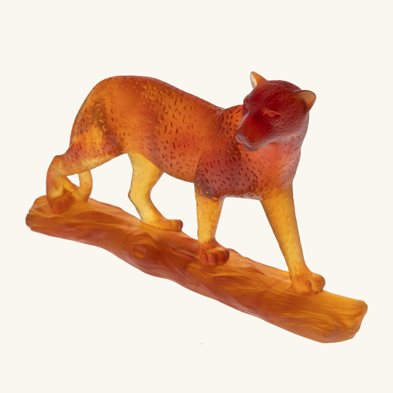 daum tropical leopard figurine medium brown