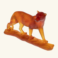 daum tropical leopard figurine medium brown