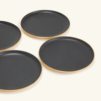 l objet haas lynda box plate black set of 4