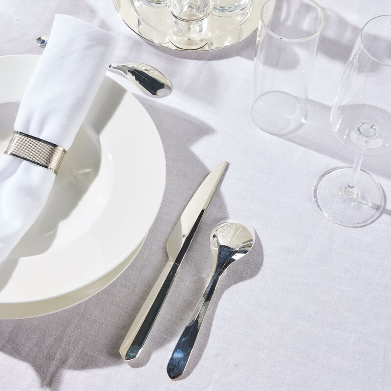 Infini Serrated Dinner Knife Silver Plated christofle infini serrated dinner knife silver plated
