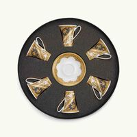 فيرساتشي طقم فناجين القهوة آي لاف باروك مع صحونها باللون الأسود