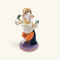 lladro dancing ganesha sculpture medium white