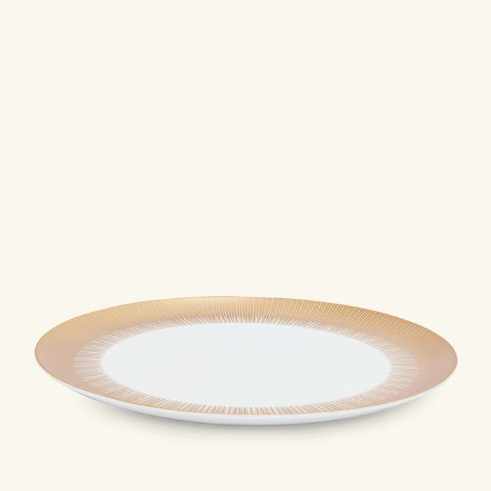 bernardaud sol serving platter oval gold 32cm