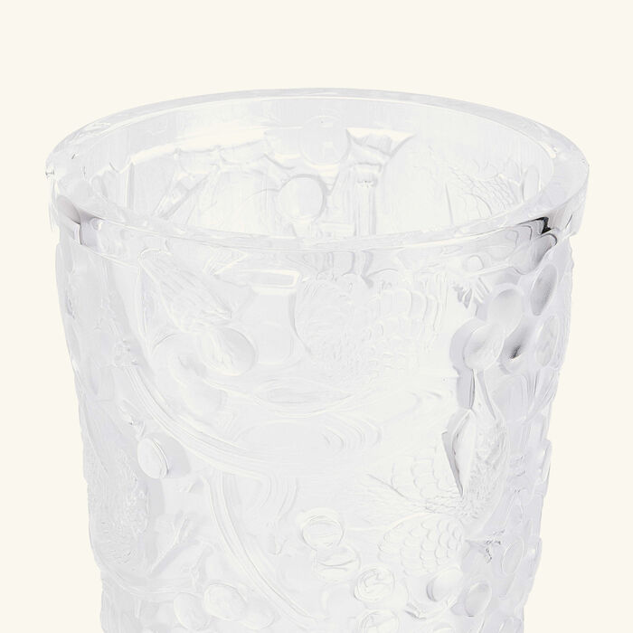 lalique merles et raisins vase medium clear