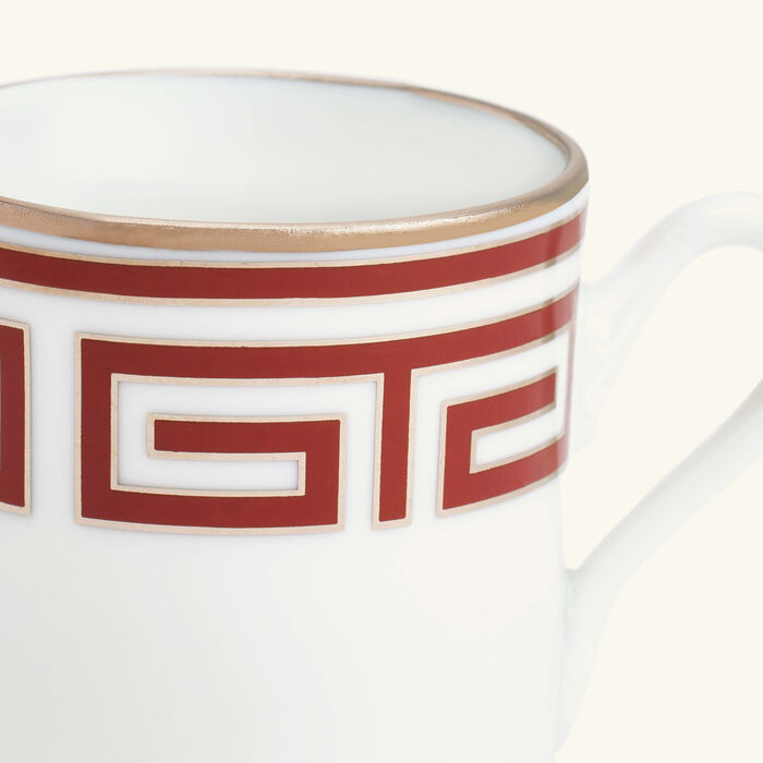 ginori 1735 labirinto coffee cup red
