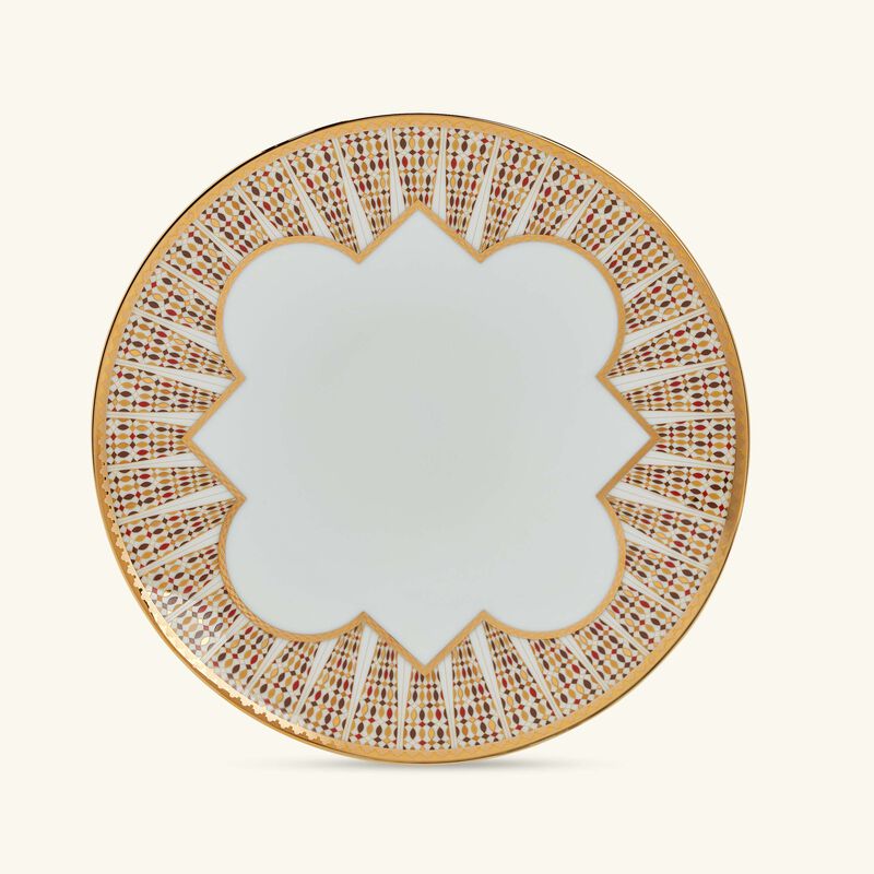 haviland cavalier royal dinner plate round gold 28cm set of 2