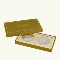 christofle r ve cosmique coaster silver plated set of 2