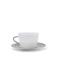Twist Platine Tea Cup & Saucer, small