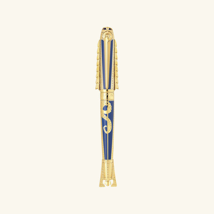 st dupont prestige lighter   writing set blue