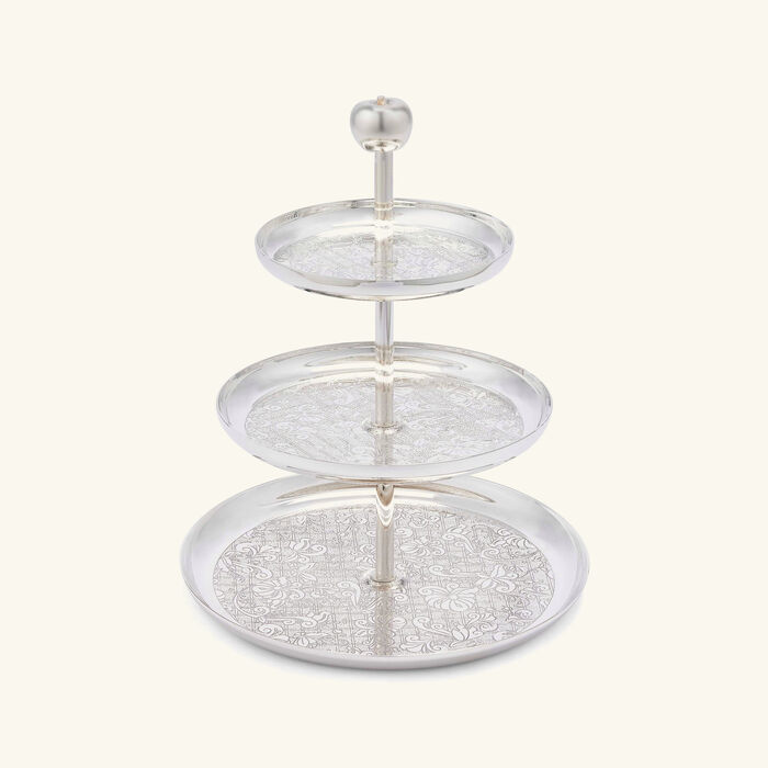 christofle jardin d eden cake stand silver plated