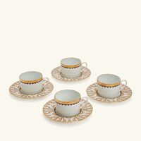 haviland cavalier royal tea cup saucer gold set of 4