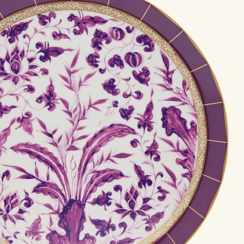 bernardaud prunus serving platter round purple