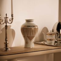 haviland cavalier royale vase round medium gold