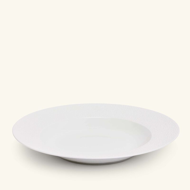 bernardaud ecume soup plate round white 29cm